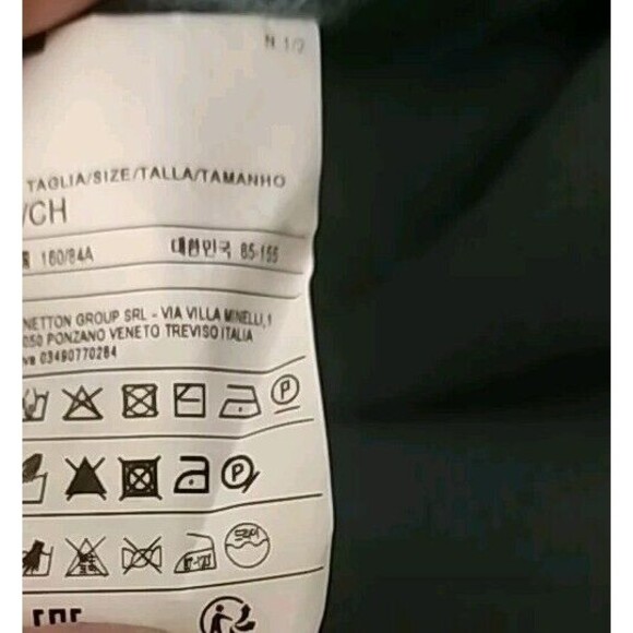 Vtg United Colors of Benetton S Green Wool Sweater Super Soft - Picture 3 of 5